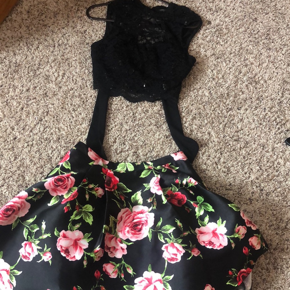 Two piece winter formal dress